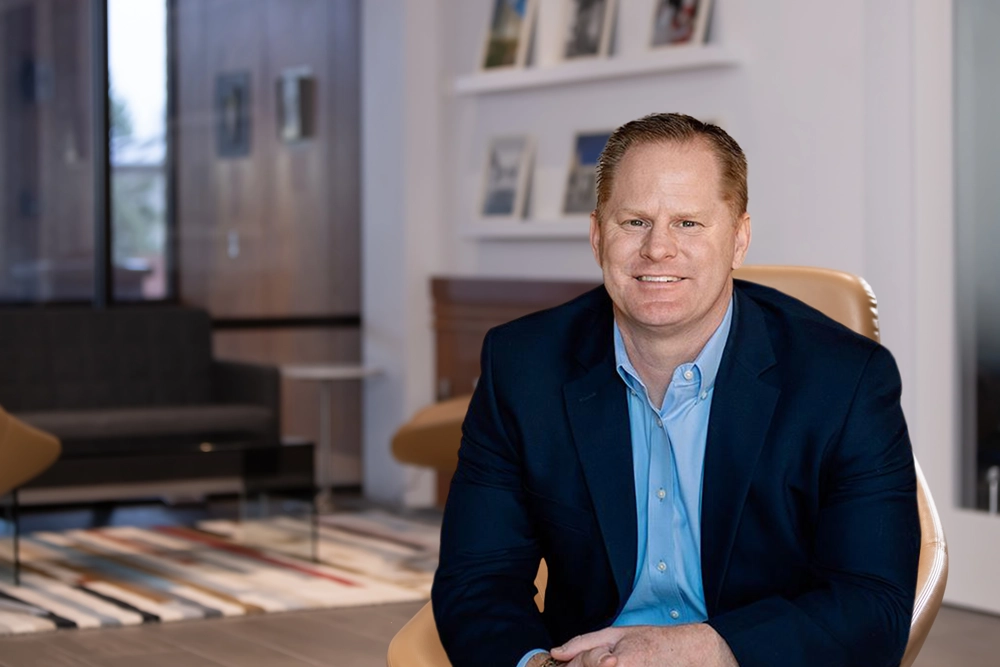 smiling person in professional attire